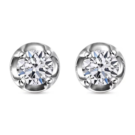 LUXURIANT DIAMOND - Lab Grown Diamant I2 Ohrringe 925 Silber 750 Gelbgold Vermeilca. 0.20 ct