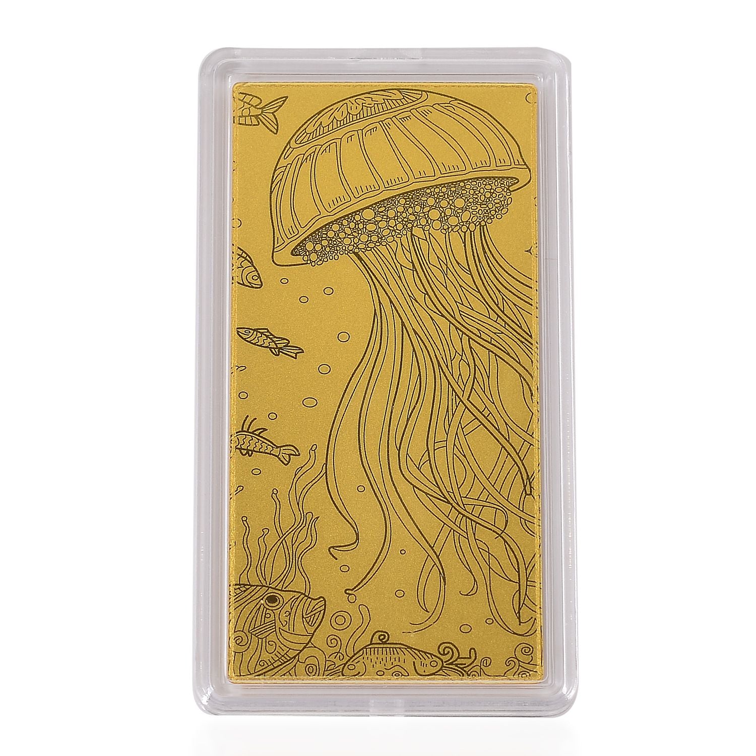 999er Goldbarren mit Quallen-Motiv, 100 mg