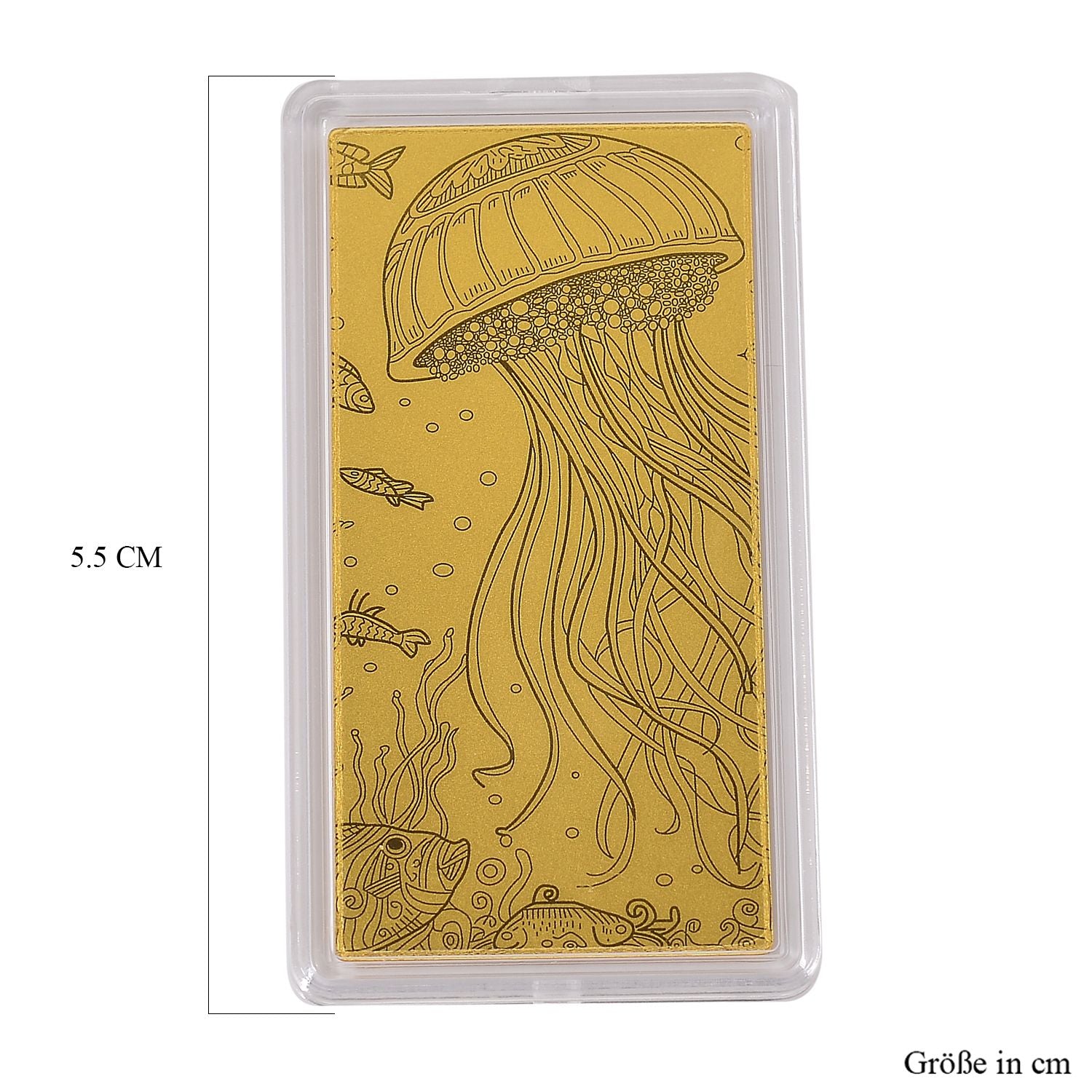 999er Goldbarren mit Quallen-Motiv, 100 mg
