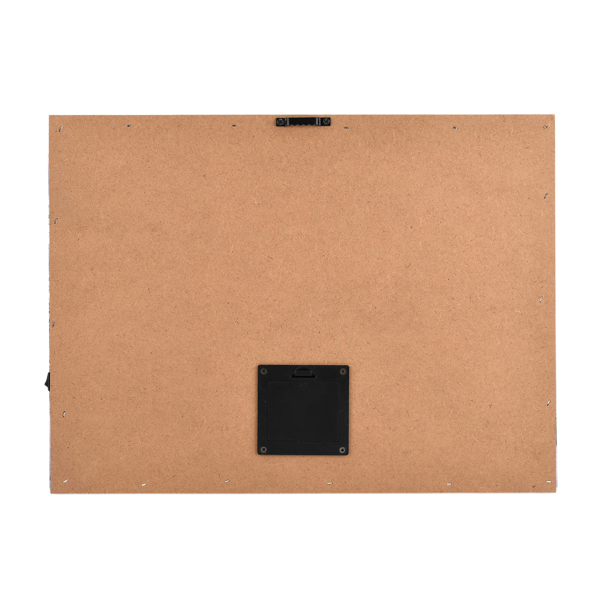 LED-Leinwandbild Gemütliche Weihnachtsstube mit Kamin, mit 3 warmweißen LEDs und 30 Lichtfasern, Größe 30x40x1,8 cm