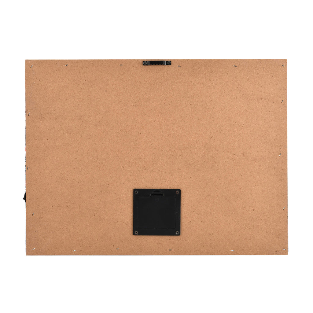 LED-Leinwandbild Gemütliche Weihnachtsstube mit Kamin, mit 3 warmweißen LEDs und 30 Lichtfasern, Größe 30x40x1,8 cm