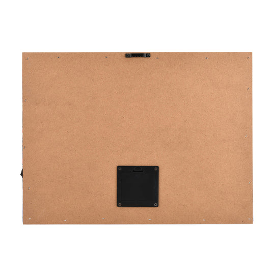 LED-Leinwandbild Gemütliche Weihnachtsstube mit Kamin, mit 3 warmweißen LEDs und 30 Lichtfasern, Größe 30x40x1,8 cm