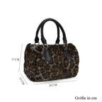 Crossbody Bag in Leopard-Optik, Braun-Schwarz, 26x17x13 cm