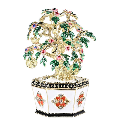 Geldbaum-Schmuckschatulle, 12x6,5 cm, Gold