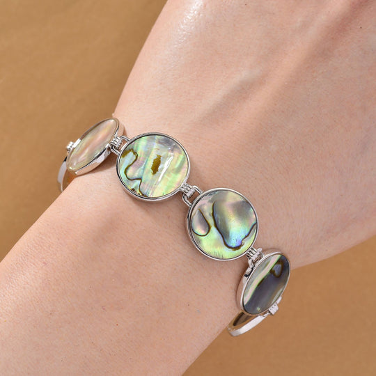Abalone Muschel Armband ca. 19 cm mit 2.5 cm extender, Reine Legierung