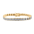 LUXURIANT SGL zertifiziertes SI-GH Labor Diamant 19cm Armband, 925 Silber 750 Gelbgold Vermeil - 4,50 ct.