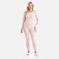 LA MAREY Signature - 2 teiliges Loungewear-Set mit 20% Seide und Kaschmir Proteinfaser eingereichert, Größe L, Beige
