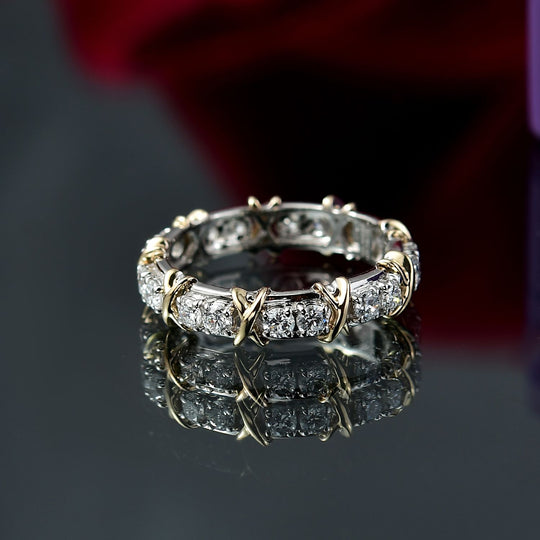 LUXURIANT DIAMOND - Lab Grown Diamant VS-EF SGL zertifiziert Ring 950 Platin und 585 Gelbgold ca. 1.00 ct