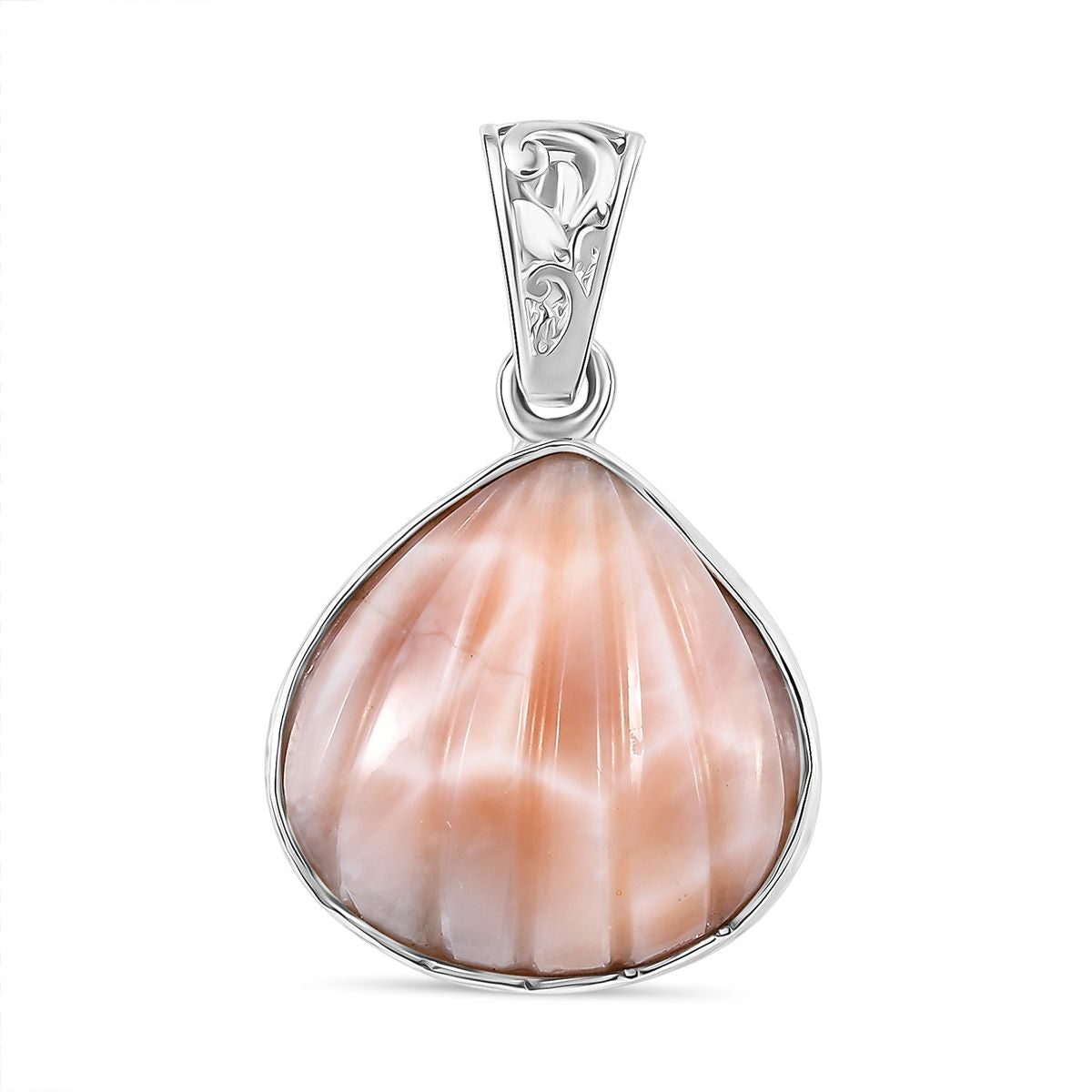 AA Natrolith Anhänger 925 Silber rhodiniert ca. 12.62 ct