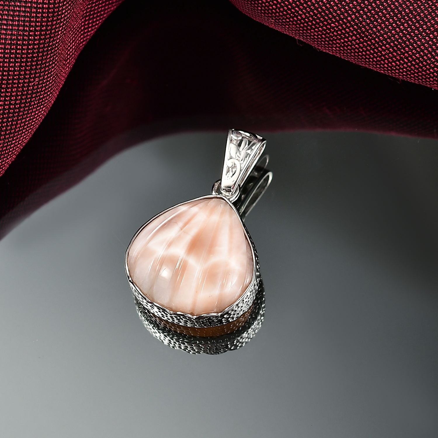 AA Natrolith Anhänger 925 Silber rhodiniert ca. 12.62 ct