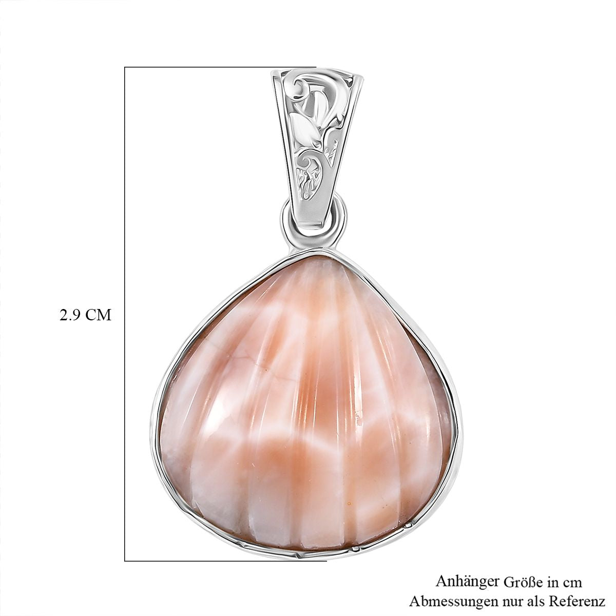 AA Natrolith Anhänger 925 Silber rhodiniert ca. 12.62 ct