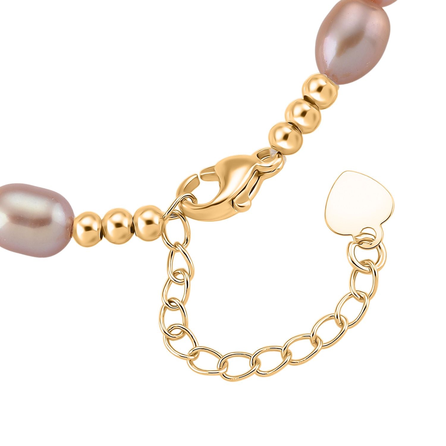 AAA mehrfarbiges Süßwasser Perle 18+2,5cm Armband, Messing