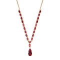 Empress Flame - D joy Lab Created Padparadscha-Saphir Halskette ca. 45 cm 925 Silber 750 Gelbgold Vermeil ca. 19.30 ct