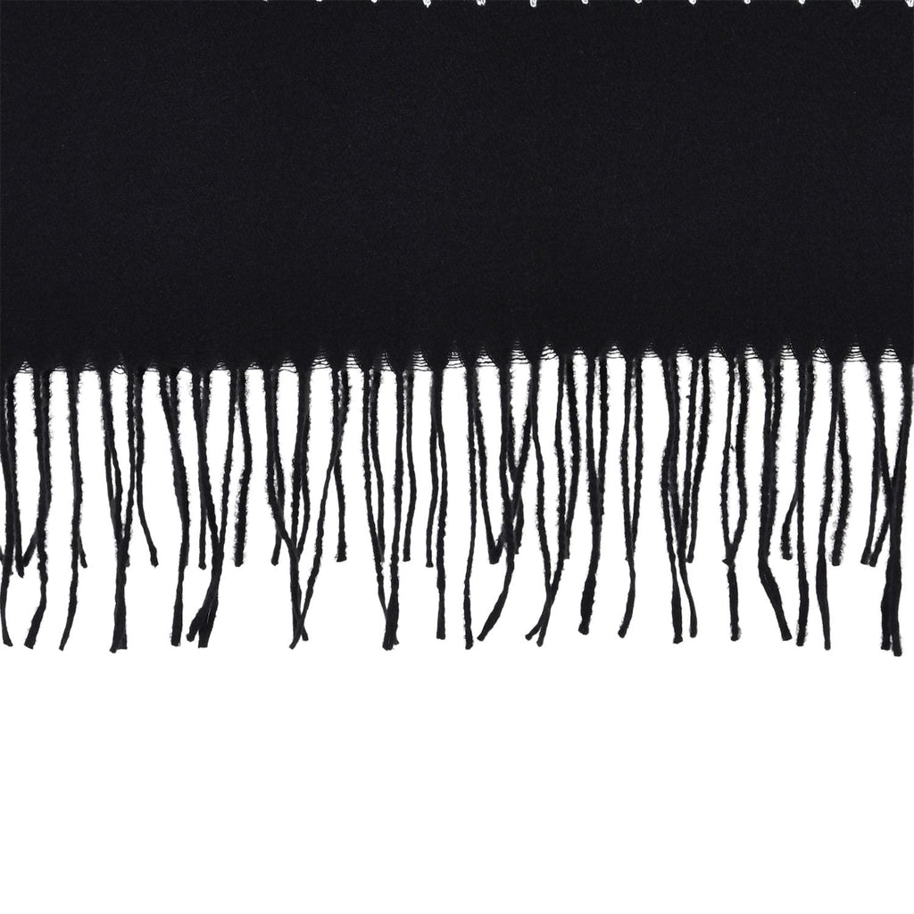 Bestickter Schal mit Paisley und Floralem Stickerei, 70 x 180 cm, Schwarz