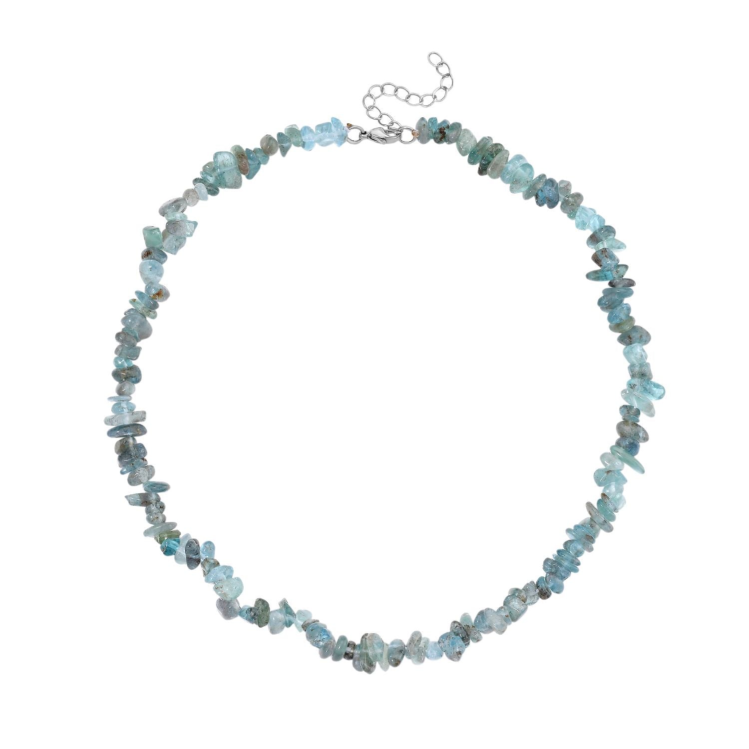 Grüner Apatit Halskette, flexibel, Reiner Edelstahl ca. 160.00 ct
