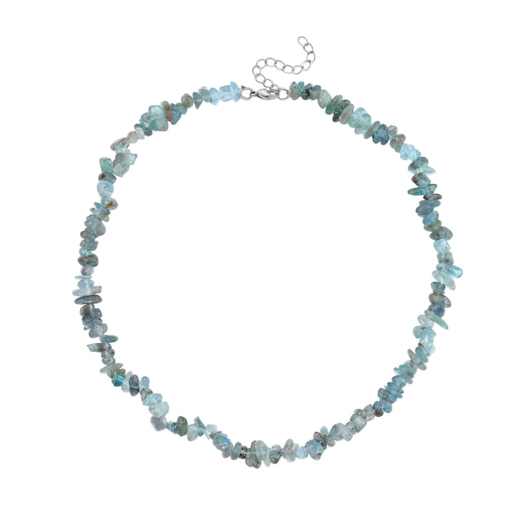 Grüner Apatit Halskette, flexibel, Reiner Edelstahl ca. 160.00 ct