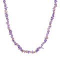 Afrikanischer Amethyst, Citrin Halskette, flexibel, Reiner Edelstahl ca. 160.00 ct