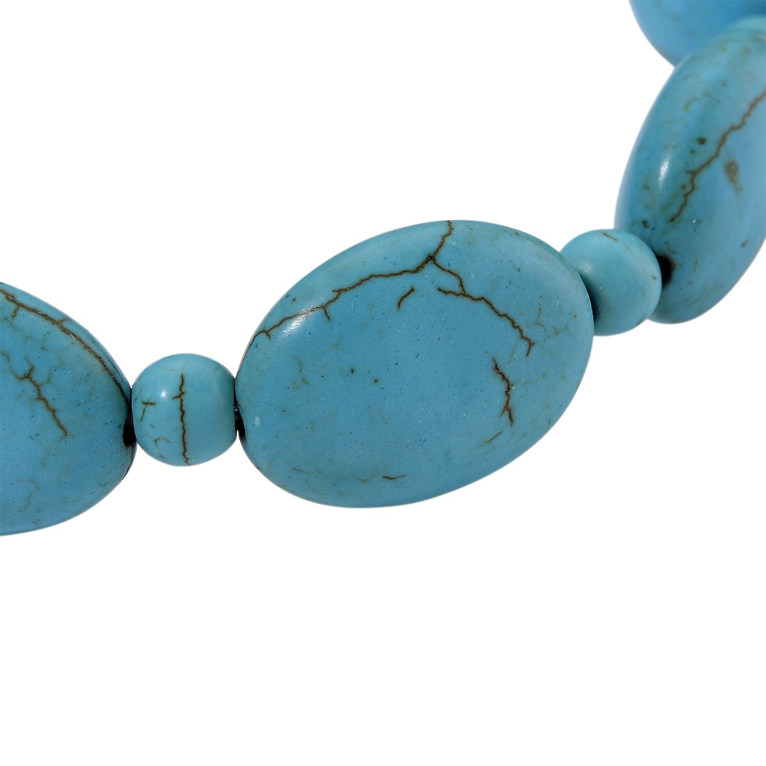 Blaues Howlit Armband, flexibel, ca. 135.00 ct