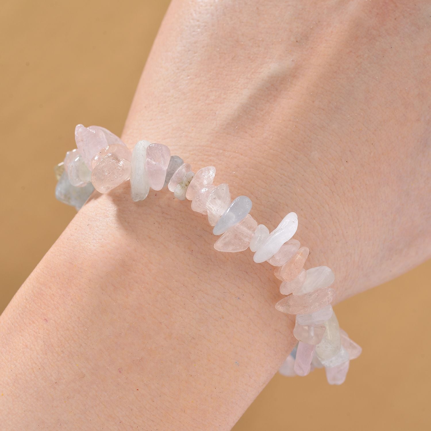 Mehrfarbiger Beryll Armband, flexbel, ca. 85.00 ct
