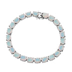 AA Natürlicher, äthiopischer Welo Opal Armband ca. 19 cm 925 Silber rhodiniert ca. 16.25 ct