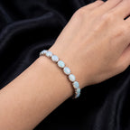 AA Natürlicher, äthiopischer Welo Opal Armband ca. 19 cm 925 Silber rhodiniert ca. 16.25 ct