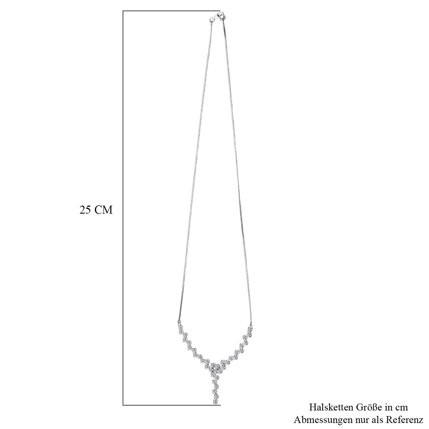 LUXURIANT DIAMOND - Lab Grown Diamant VS1-SI1/D-F GCI zertifiziert Halskette ca. 45 cm 925 Silber rhodiniert ca. 1.48 ct