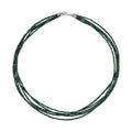 Synthetischer Malachit Halskette ca. 45 cm 925 Silber ca. 77.50 ct