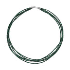 Synthetischer Malachit Halskette ca. 45 cm 925 Silber ca. 77.50 ct