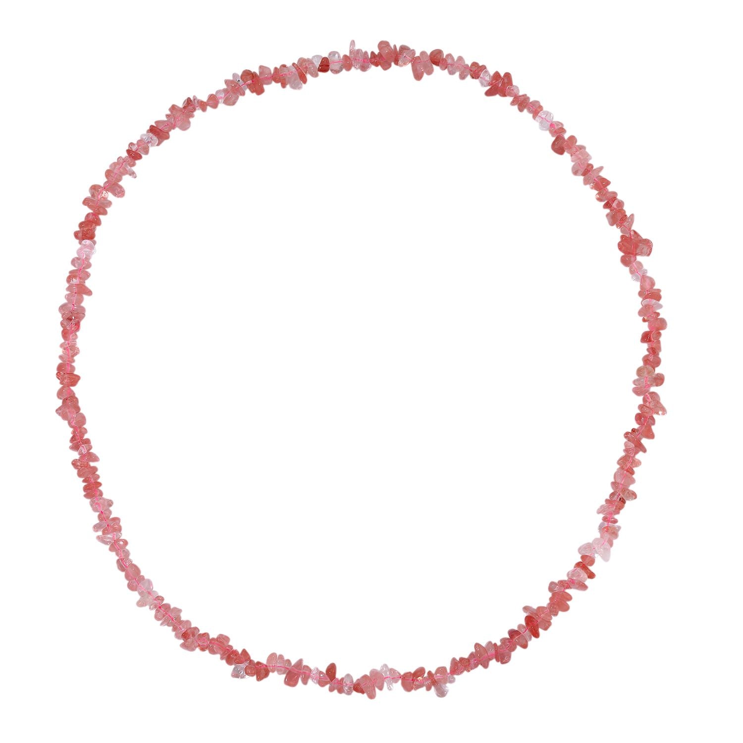 Kirsche Quarz Kette 76 cm ca. 320.00 ct