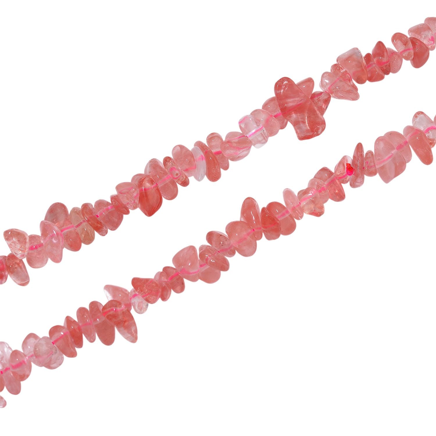 Kirsche Quarz Kette 76 cm ca. 320.00 ct