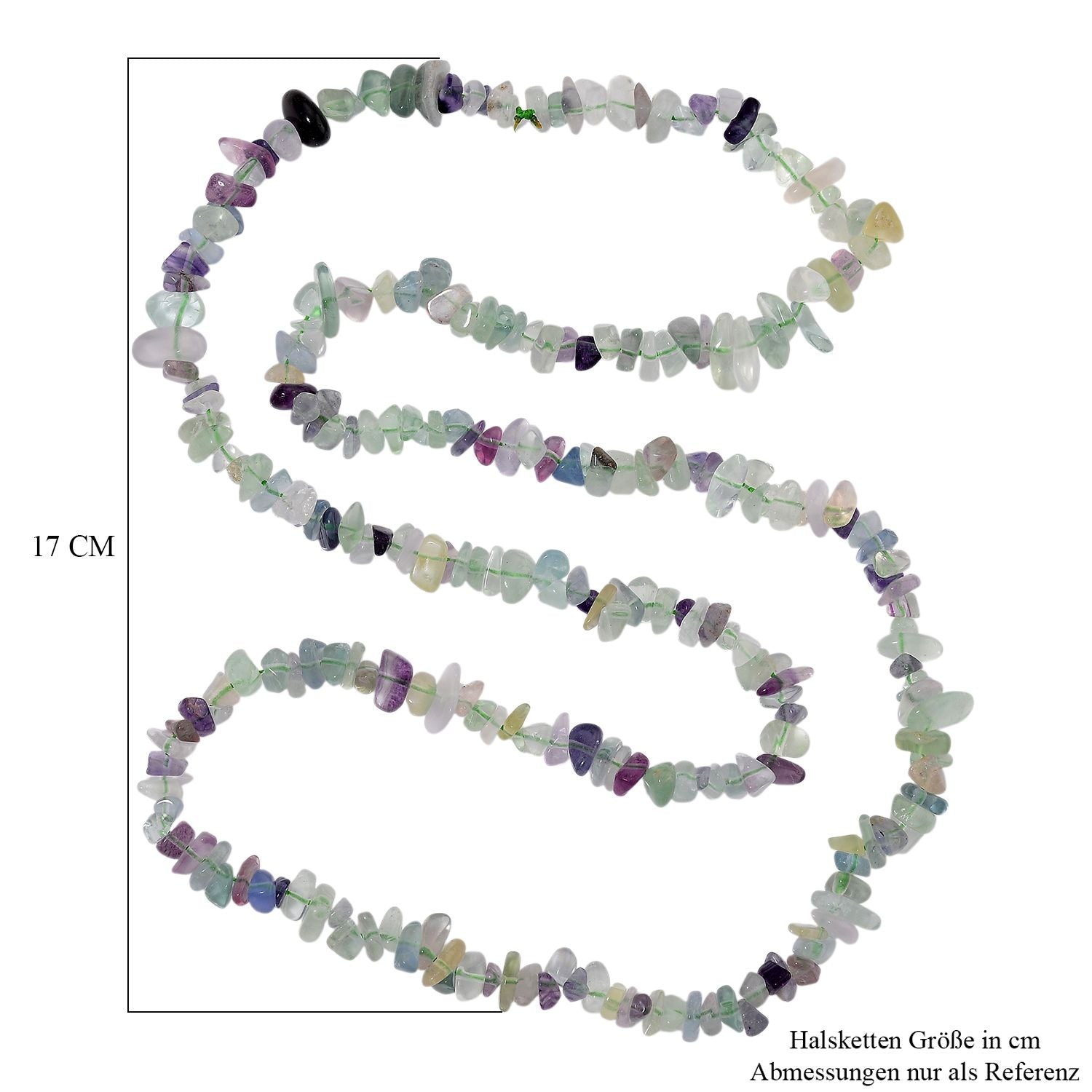 Mehrfarbige Fluorit Kette, 76 cm ca. 320.00 ct