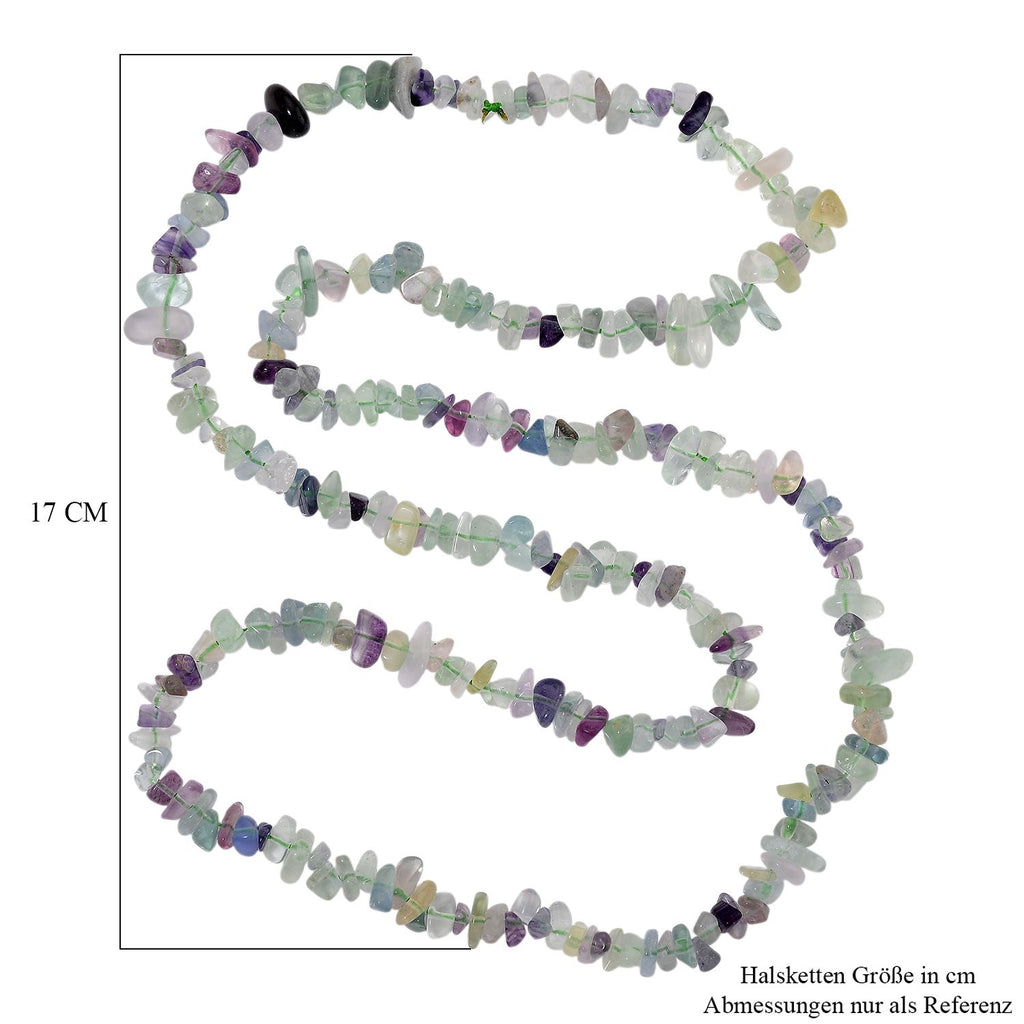 Mehrfarbige Fluorit Kette, 76 cm ca. 320.00 ct
