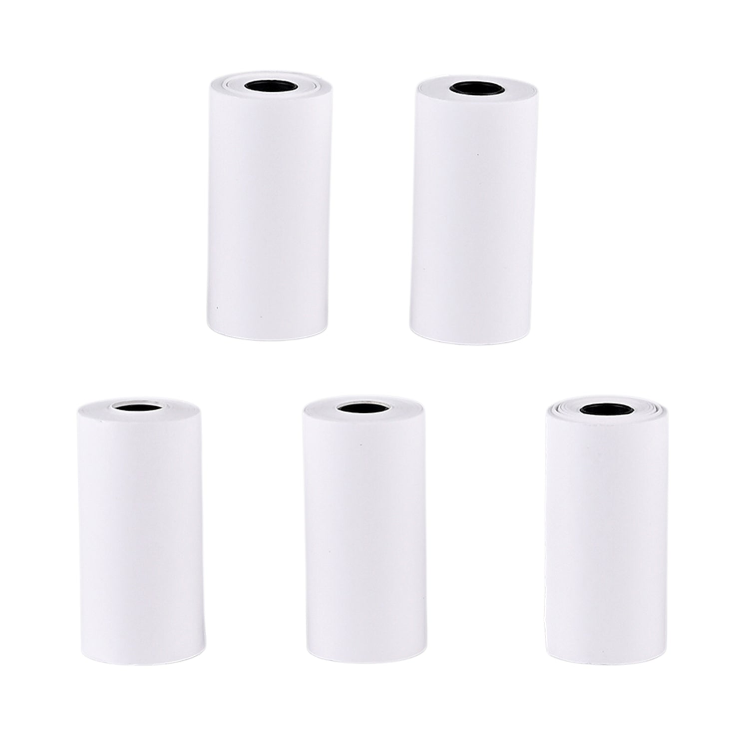 Set mit 5 Rollen Fotopapier für Sofortbildkameras, Größe 57x30 mm, Weiß