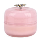 LIVMORE - Duftkerze im Glas mit Bienenmotiv,  24 Std. Brenndauer, 120g, 3,6 ml ätherisches Öl, Lavendel und Jasmin, Rosa