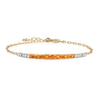 D'joy Feueropal Armband ca. 19 cm + 2.5 cm extender, 925 Silber 750 Gelb Vergoldet ca. 1.04 ct
