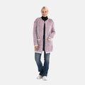 LA MAREY Cardigan, lang, gestrickt, mit 2 Taschen, 78cm, Rot