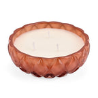 LIVMORE - Duftkerze Winterzauber-Design, 25 Std. Brenndauer, 150g, 4,5 ml ätherisches Öl, Jasmin und Neroli, Dunkelrot