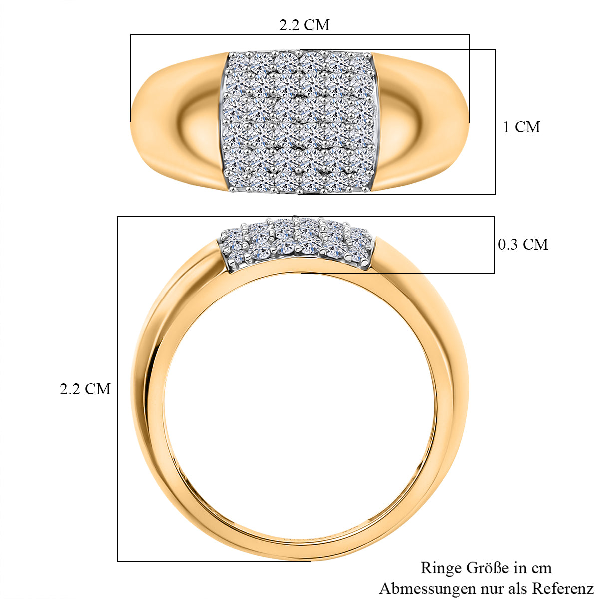 750 Gelbgold Vermeil