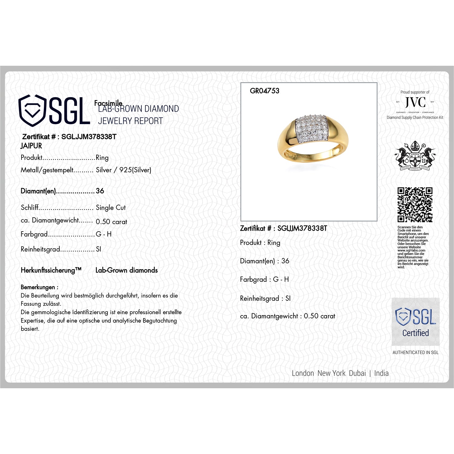 750 Gelbgold Vermeil