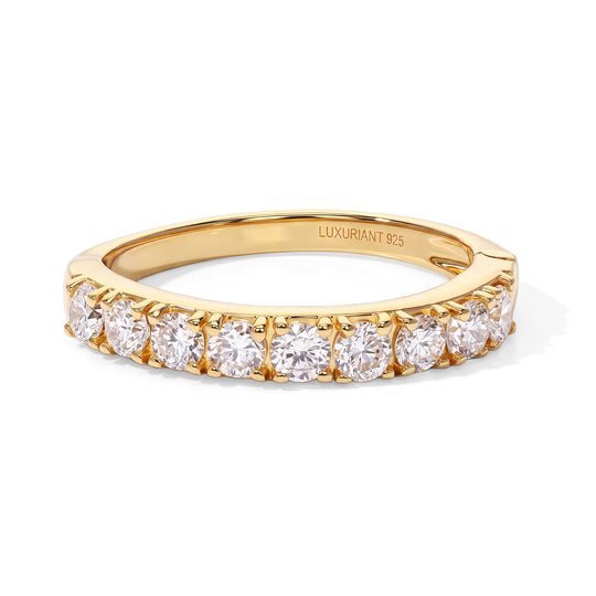 LUXURIANT DIAMOND - Lab Grown Diamant SI Ring 925 Silber 750 Gelbgold Vermeil (Größe 20.00)  (1-6 Werktage Lieferzeit) ca. 1.00 ct