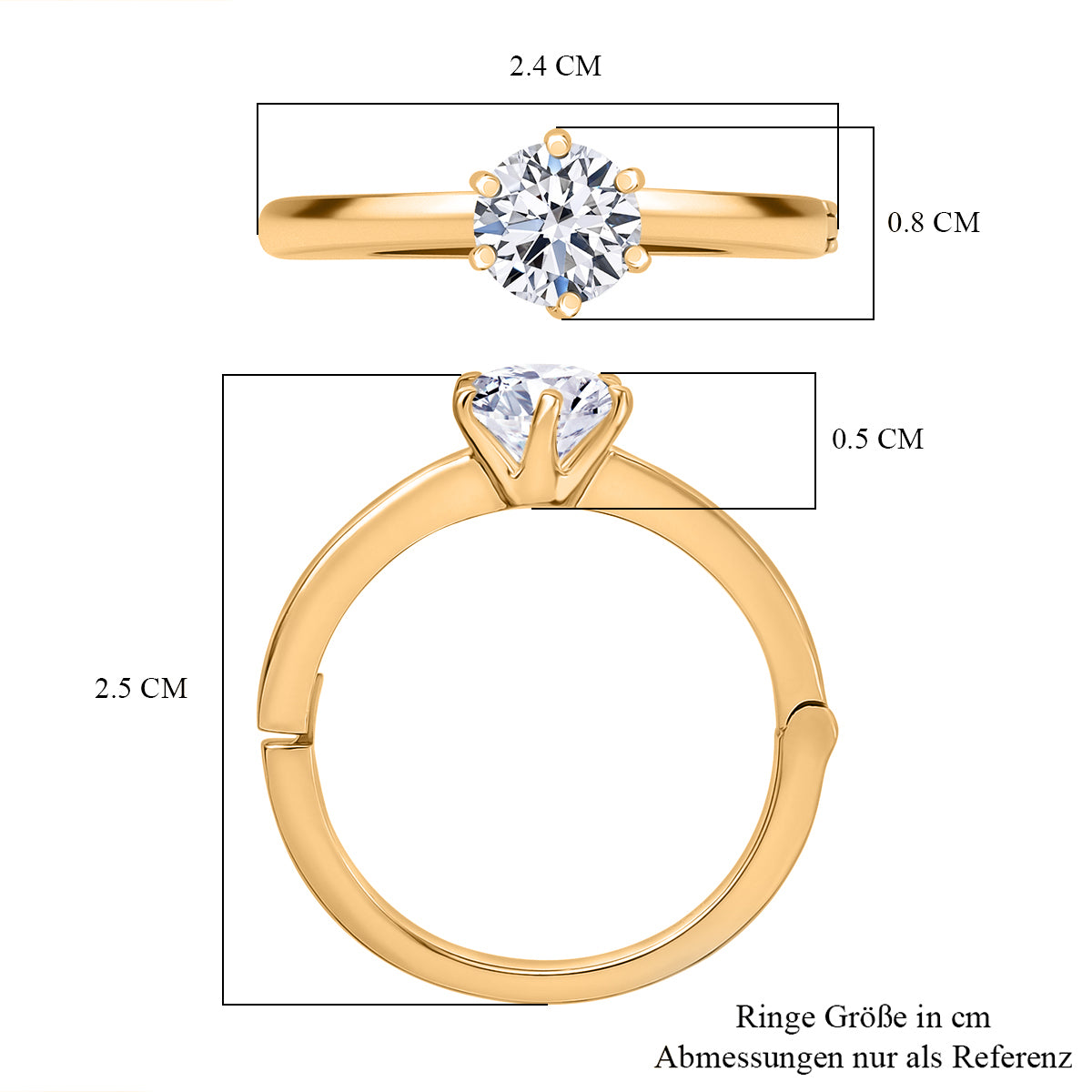 750 Gelbgold Vermeil