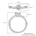 LUXURIANT DIAMOND - Lab Grown Diamant SI-GH SGL zertifiziert Ring 925 Silber rhodiniert (Größe 17.00) ca. 1.00 ct