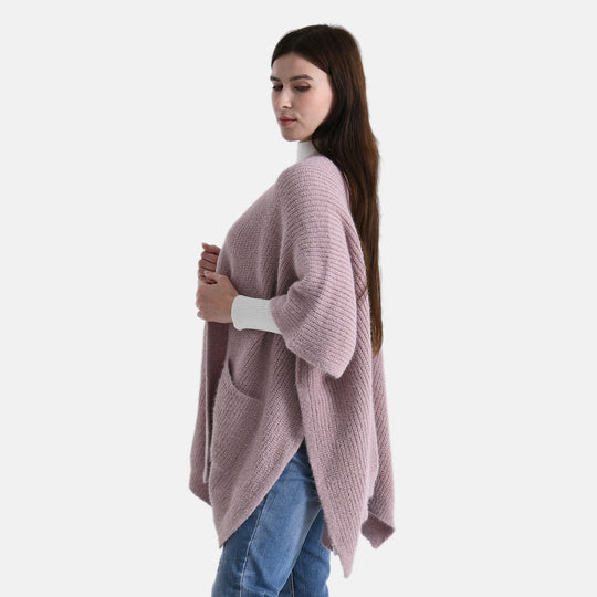 Cardigan im Casual-Chic mit offenen Seiten und Taschen, Einheitsgröße, Karamellbraun