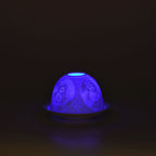 LED-Porzellan-Teelichthalter - Motiv Engel, 13-Farben-LED mit Fernbedienung, Durchmesser 10,5 cm, Höhe 7,5 cm