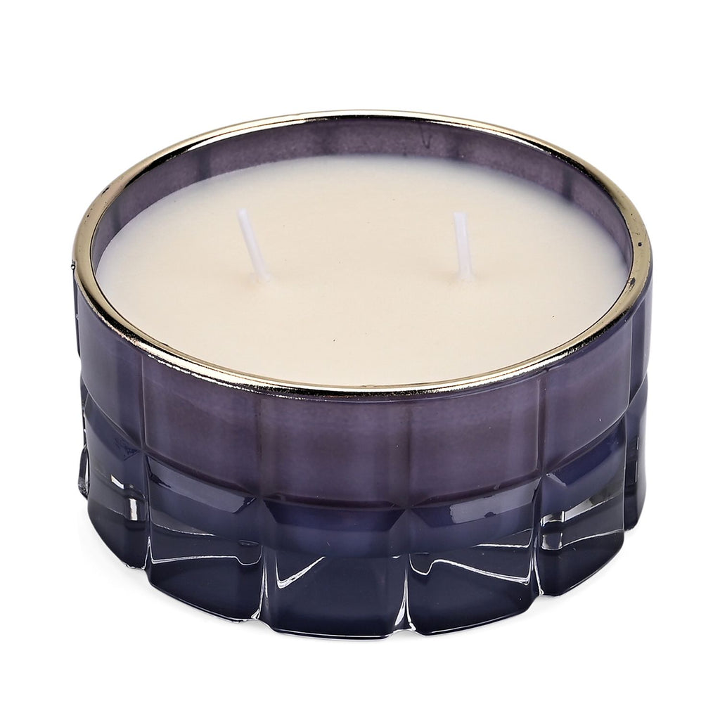 LIVMORE - Duftkerze Winterzauber-Design, 28 Std. Brenndauer, 150g, 4,5 ml ätherisches Öl, Lavendel und Jasmin, Flieder