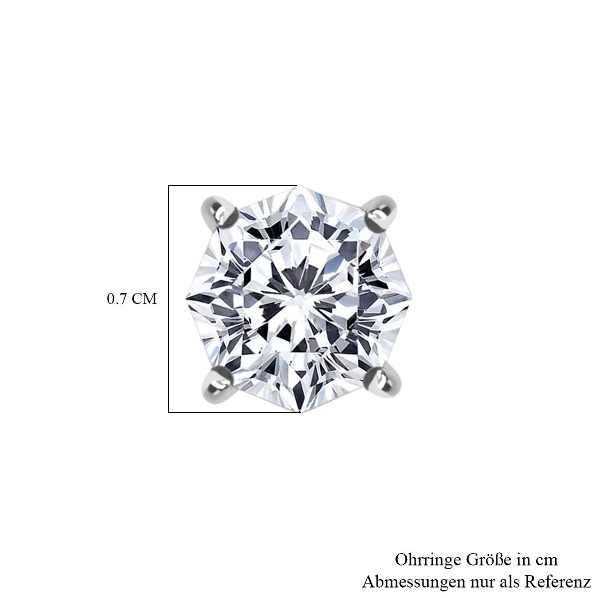 LUXURIANT DIAMOND - Lab Grown Diamant VS-EF SGL zertifiziert Ohrringe 950 Platin ca. 1.50 ct