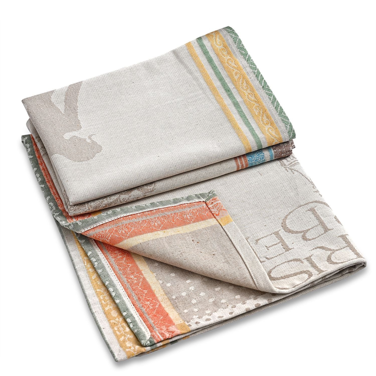 LIVMORE Set aus 3 Jacquard Küchenhandtüchern, 50 x 70 cm, Schwarz