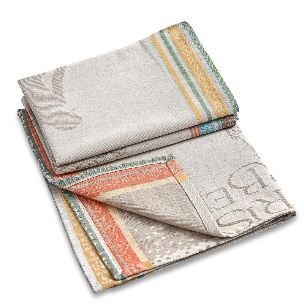 LIVMORE Set aus 3 Jacquard Küchenhandtüchern, 50 x 70 cm, Schwarz