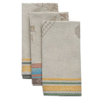 LIVMORE Set aus 3 Jacquard Küchenhandtüchern, 50 x 70 cm, Schwarz
