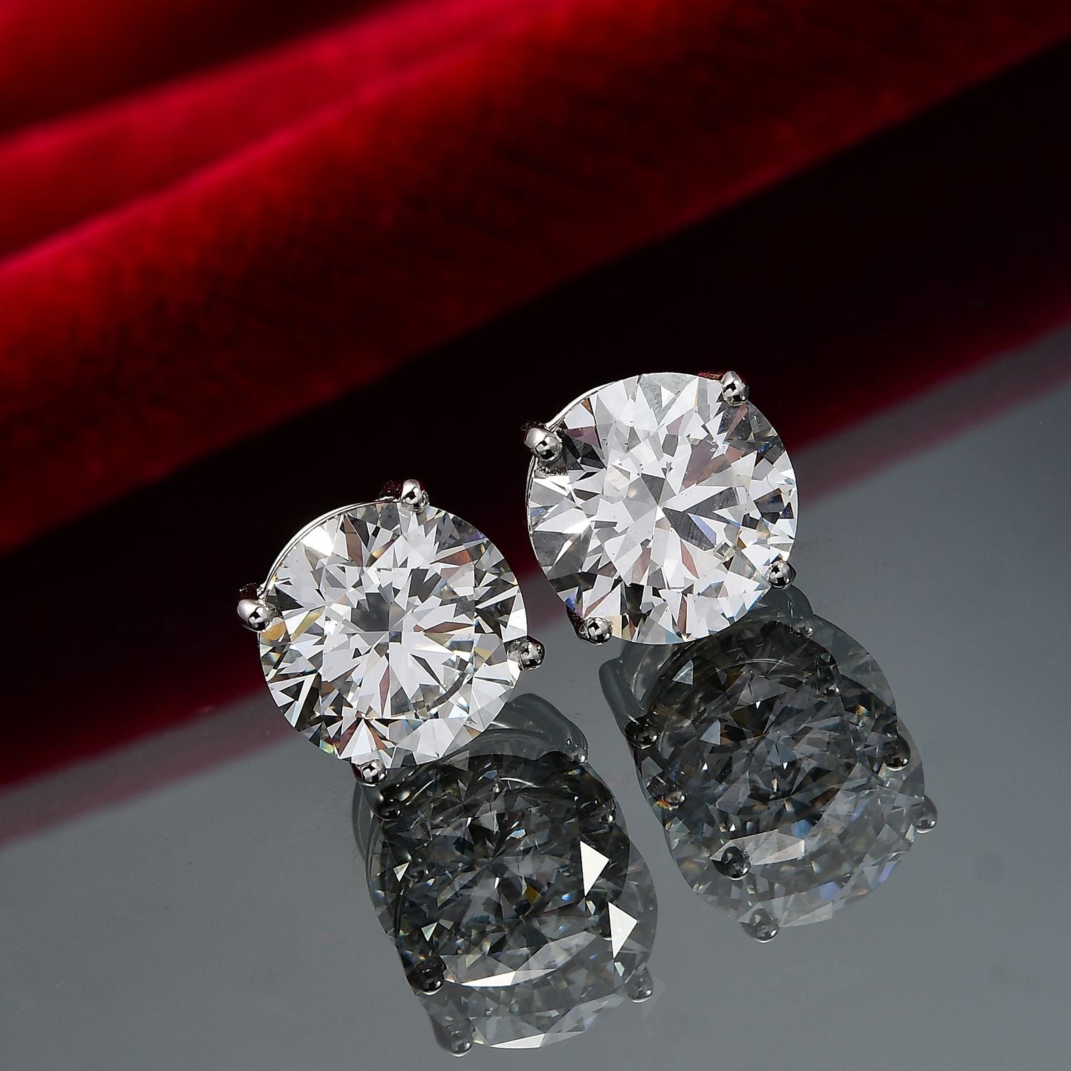 LUXURIANT DIAMOND - Lab Grown Diamant VS-E IGI zertifiziert, Ohrringe 950 Platin ca. 10.02 ct